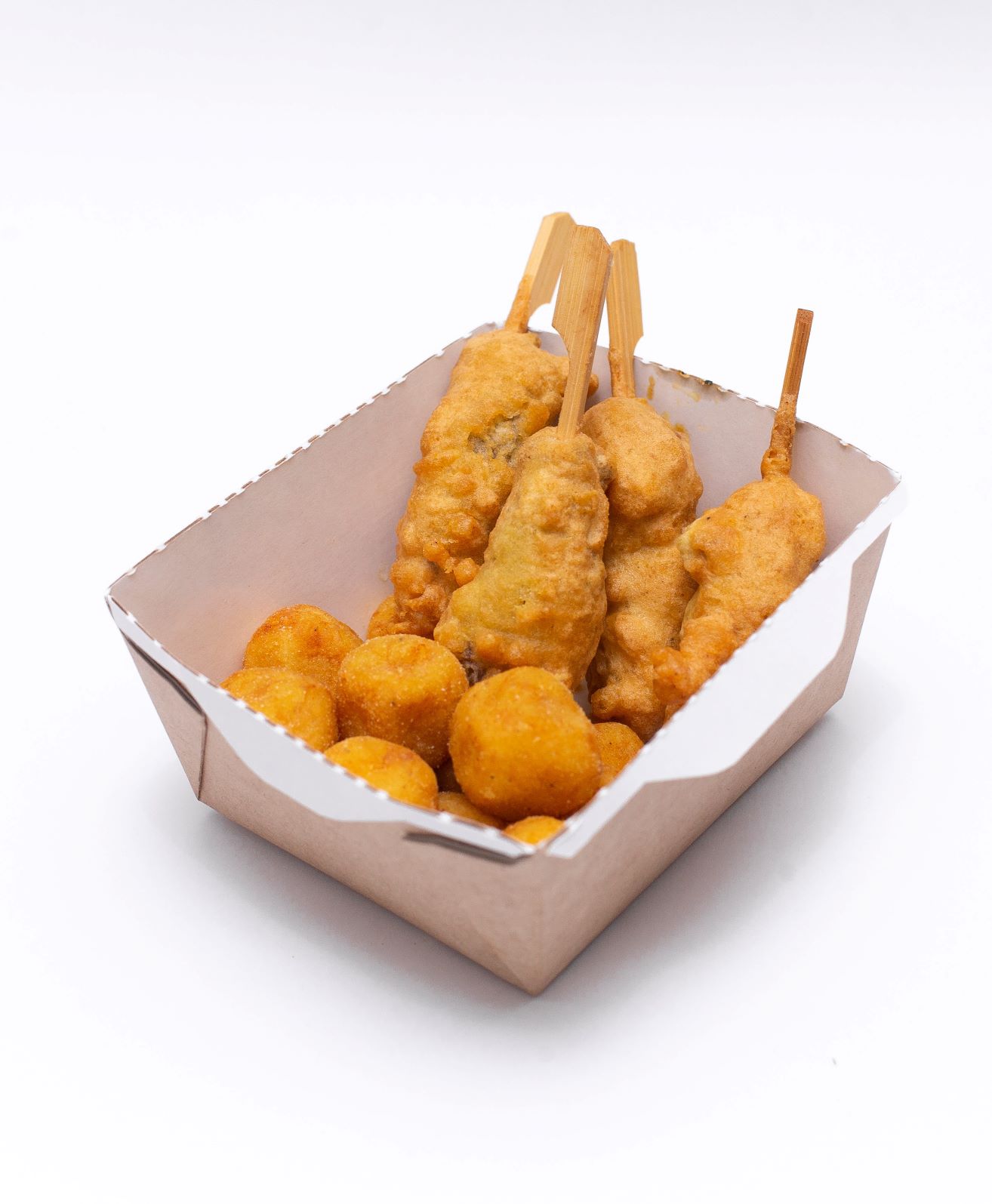 Мини корндог и мини крокеты