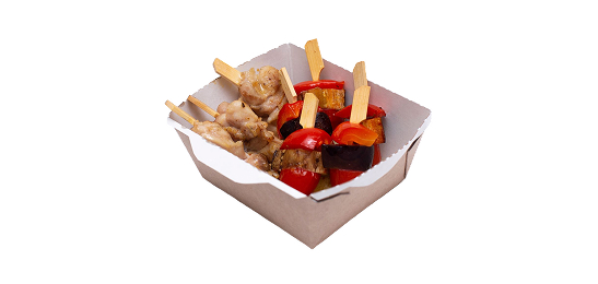Мини-шашлычок из курицы и Мини-шашлычок овощной