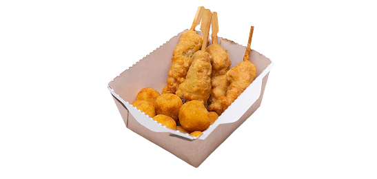 Мини-корндоги и Картофельные мини-крокеты